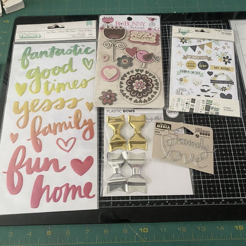 Lot Of Thickers Puffy Scrapbooking 3D Stickers  Chipboard ‎ Mixed Bows Planner